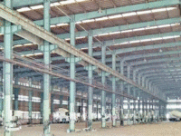 供应厂房72.5米跨度，长204米，柱高11.5米