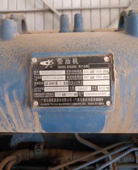 安徽安庆出售两台广西玉柴800Kw柴油发电机