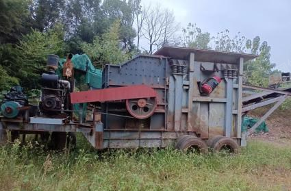 湖南株洲1618型重锤柴油动力移动式破碎机出售