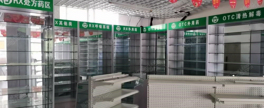 山東濟(jì)南藥店貨架和柜臺(tái)便宜出售 其他出售