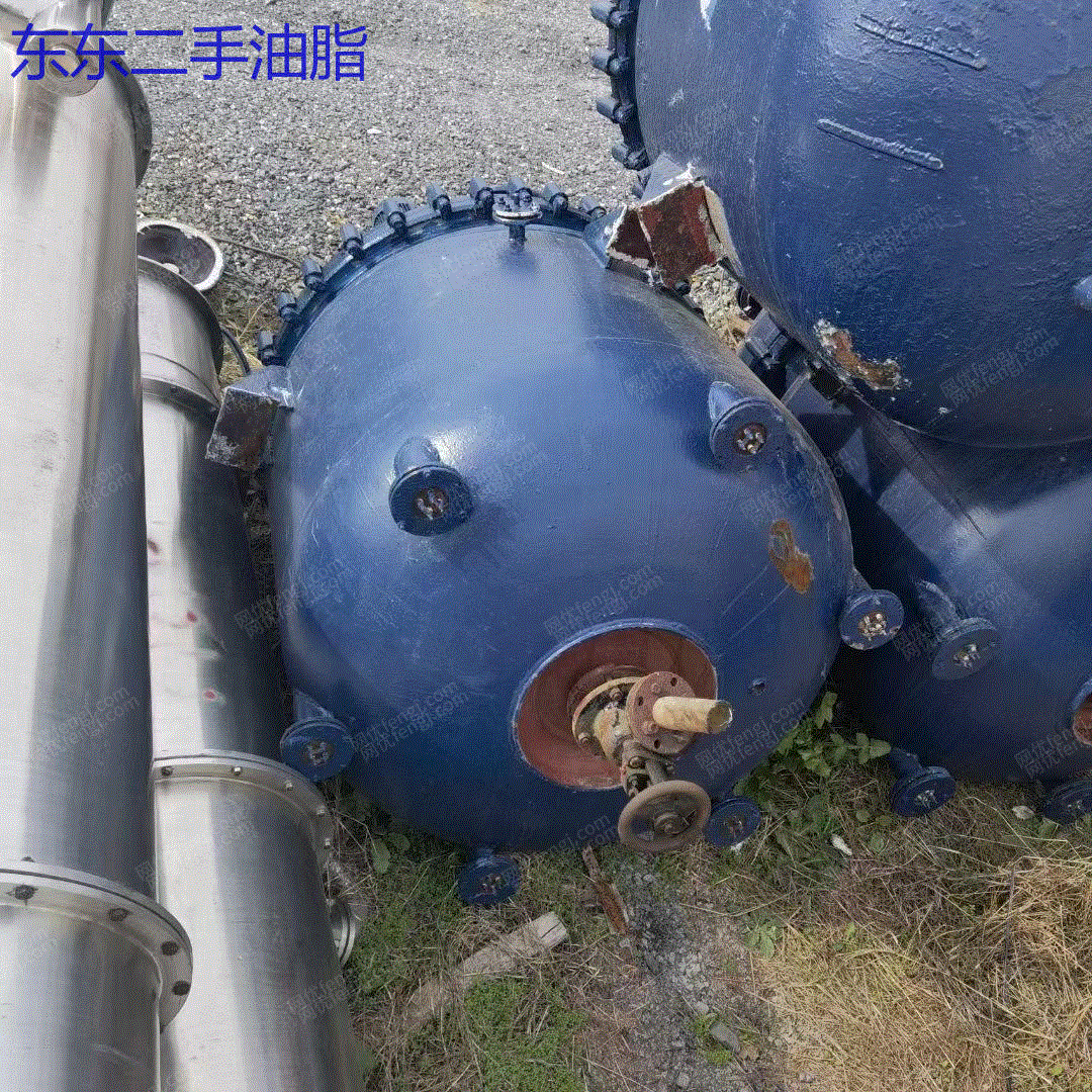 市场现货转让1立方二手搪瓷反应釜 电加热搪瓷反应釜