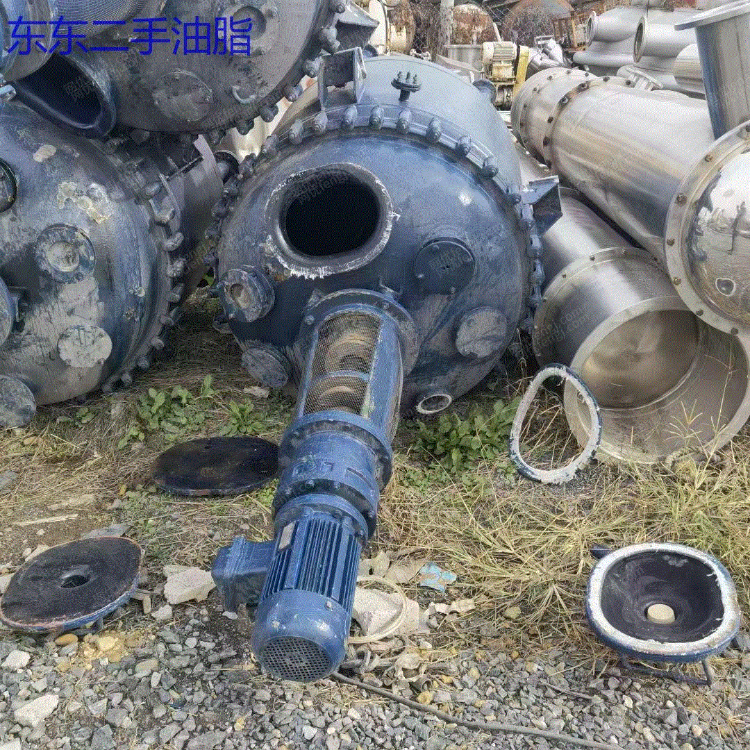 市场现货转让1立方二手搪瓷反应釜 电加热搪瓷反应釜