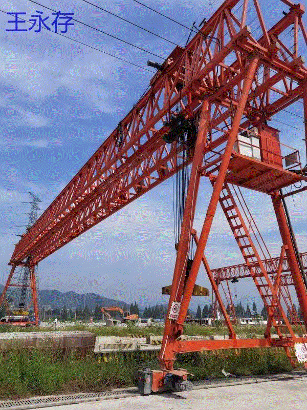 Sell second-hand girder lifting machine gantry crane 80 +80/10 tons span 48 meters