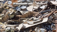 Scrap steel and scrap iron scraps of recycling factories in Langfang area