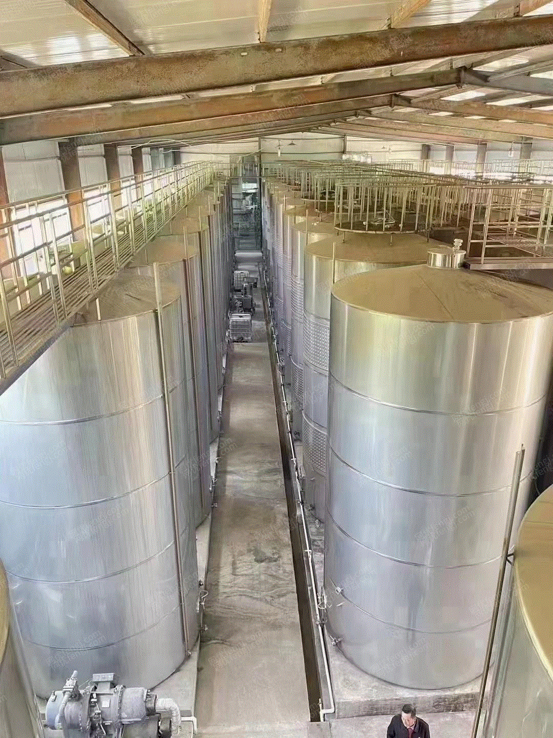 Multiple 100-200 cubic storage tanks