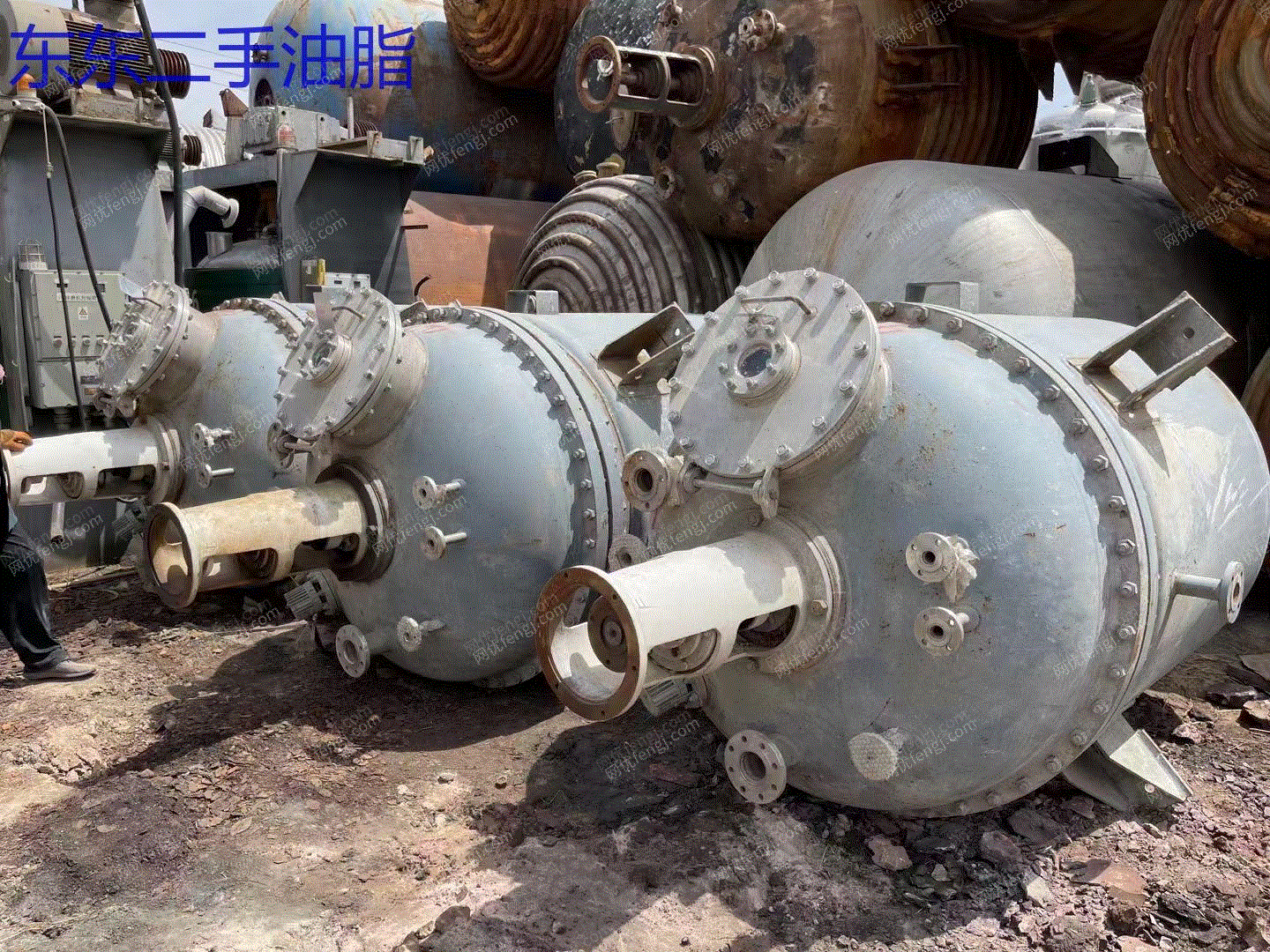 市场库存转让2000L不锈钢反应釜 外夹套高压反应釜