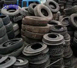 A large number of waste rubber are recycled in China