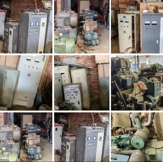 整厂回收厂处理一批电机，电柜、输送带，轧辊，油桶，减速机，货在广西贵港市