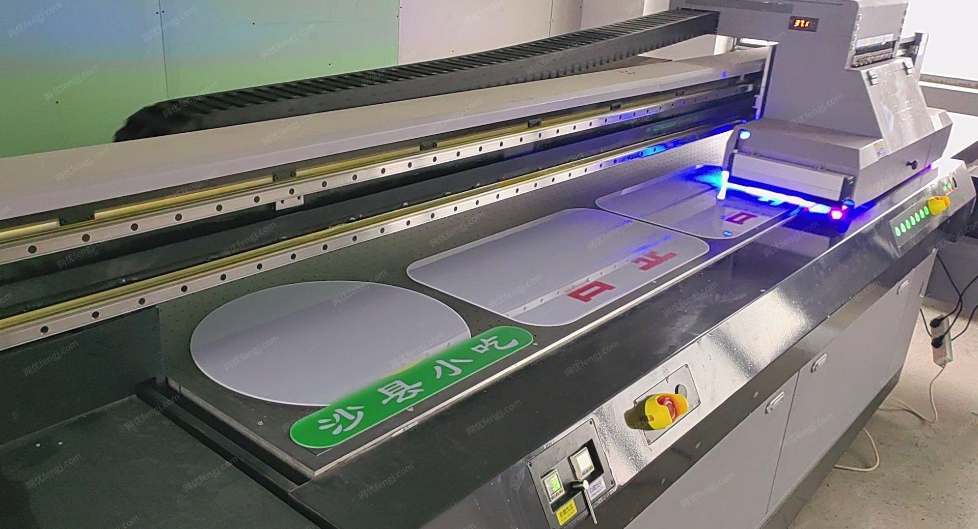 湖北武汉出售个人95新uv平板喷印机，鼎力理光g6高速打印，四个进口喷头带光油