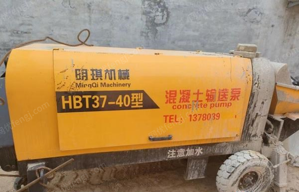 河南新乡转让2021年明琪HBT37—40混凝土输送泵九成新