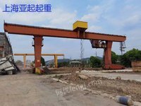 Second-hand L-shaped 32/5 T span 24 gantry cranes are sold at low prices in Hangzhou construction site, Zhejiang Province