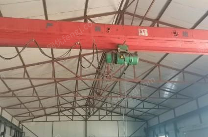 黑龙江齐齐哈尔出售天吊（跨度16米，轨道长28米5吨吊，无缝钢管做支柱，上面是h钢 