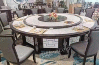 云南昆明出售新中式电动大圆桌 酒店家具 酒店饭店包厢 电动餐桌 工厂员工食堂餐桌椅