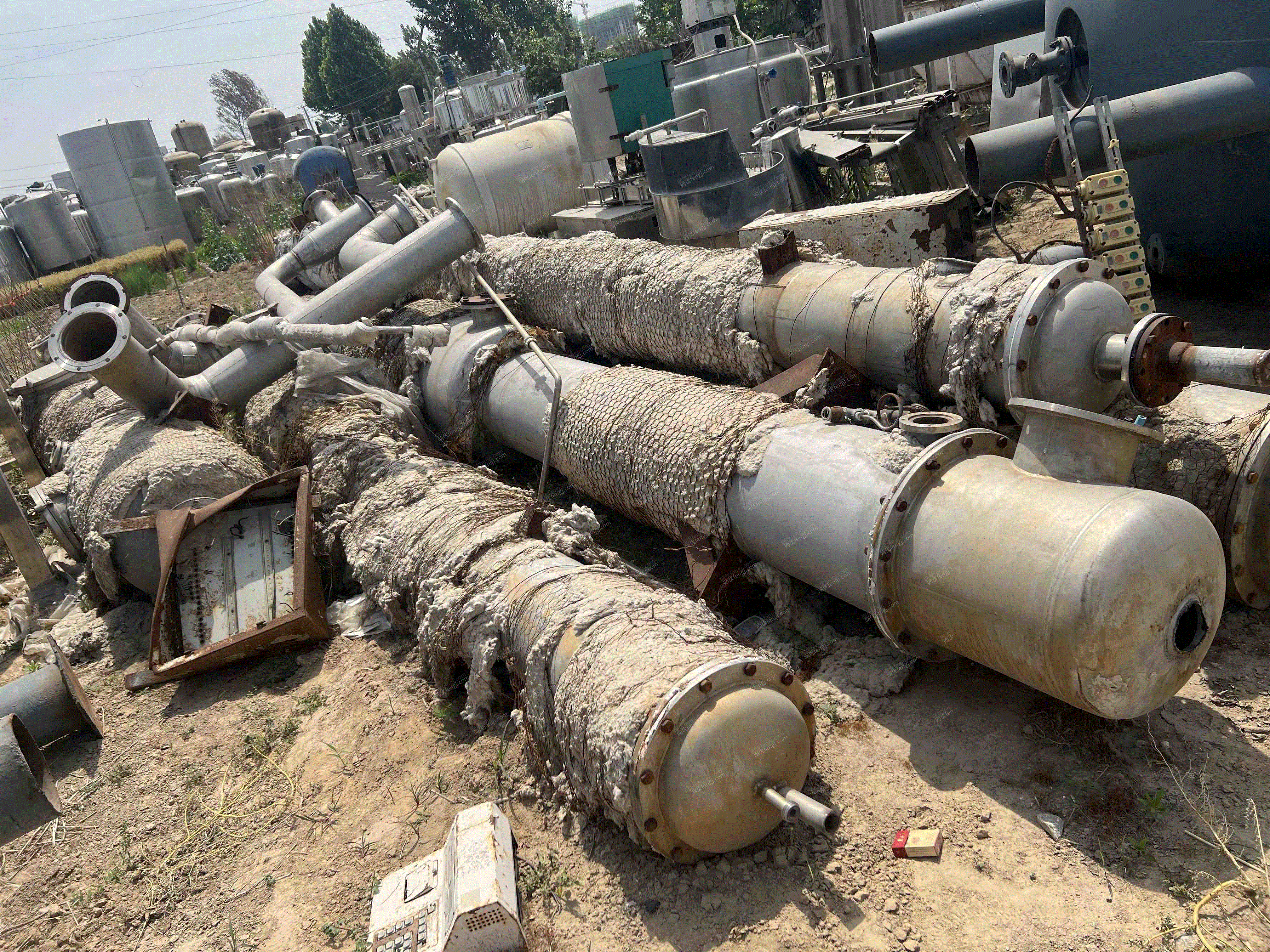 市场库存闲置三效三吨降膜蒸发器 304降膜蒸发器 结晶蒸发器