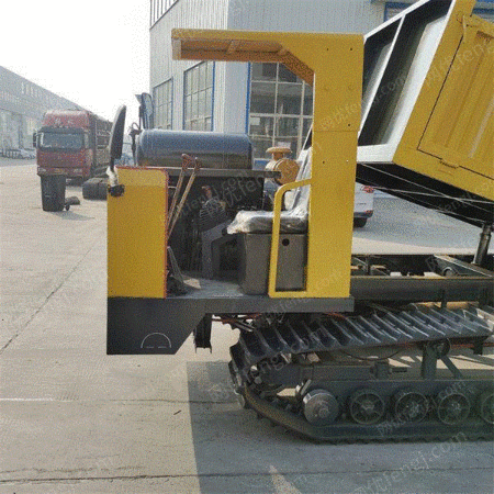 矿用钢制液压履带运输车 12吨全地形履带式自卸压翻斗车 出售