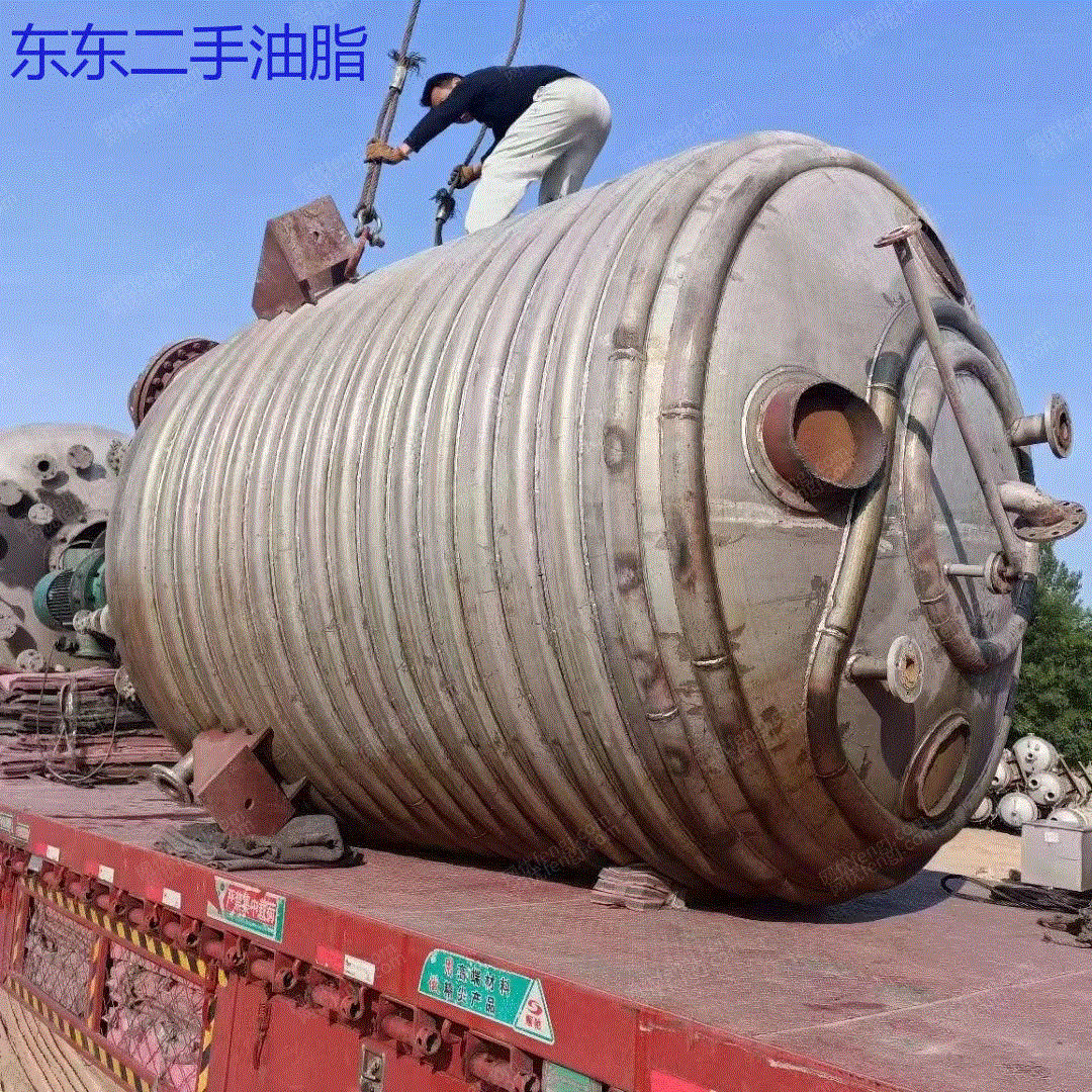 市场现货30立方外盘管不锈钢反应釜 内外盘管反应釜