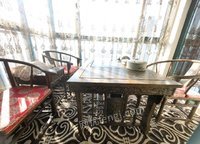 内蒙古包头鸡翅木茶桌长128×宽80×高70处理