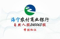 
浙江嘉兴海宁农村商业银行240063股社会自然人股权带证转让处理招标