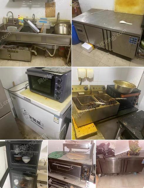 厨房设备打包出售 冰柜/消毒柜/三联水池/冷藏柜/烤箱/油炸锅