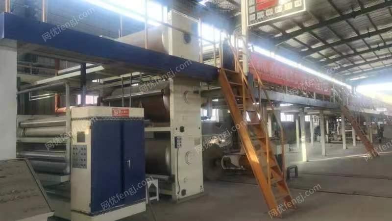 包装印刷厂就近处理17年肇庆西江1.8M7层瓦楞纸板生产线1条（速度180M/min），有图片