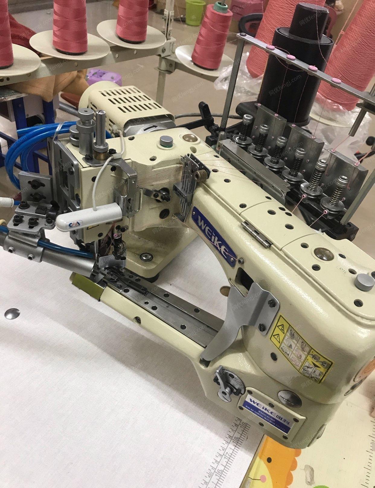 广东揭阳本厂因转行，出售二手四针六线，拼缝机接缝自动剪线全自动机器