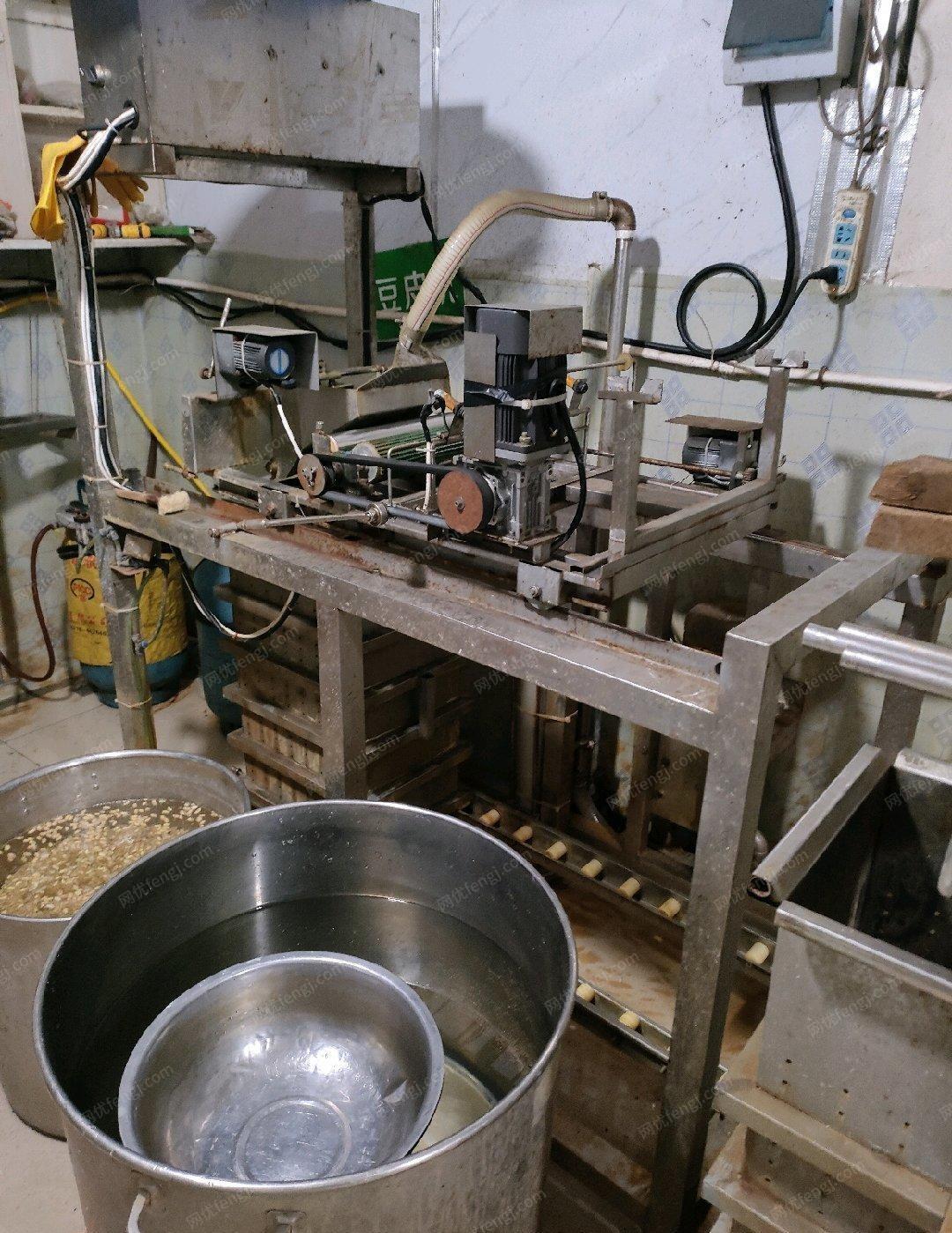 宁夏银川出售豆制品加工设备，磨浆机，豆皮机，燃气锅炉