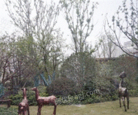 福州城市规划玻璃钢仿铜鹿雕塑青铜环境艺术摆件
