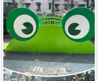 台州社区街道雕塑不锈钢青蛙滑梯雕塑摆件
