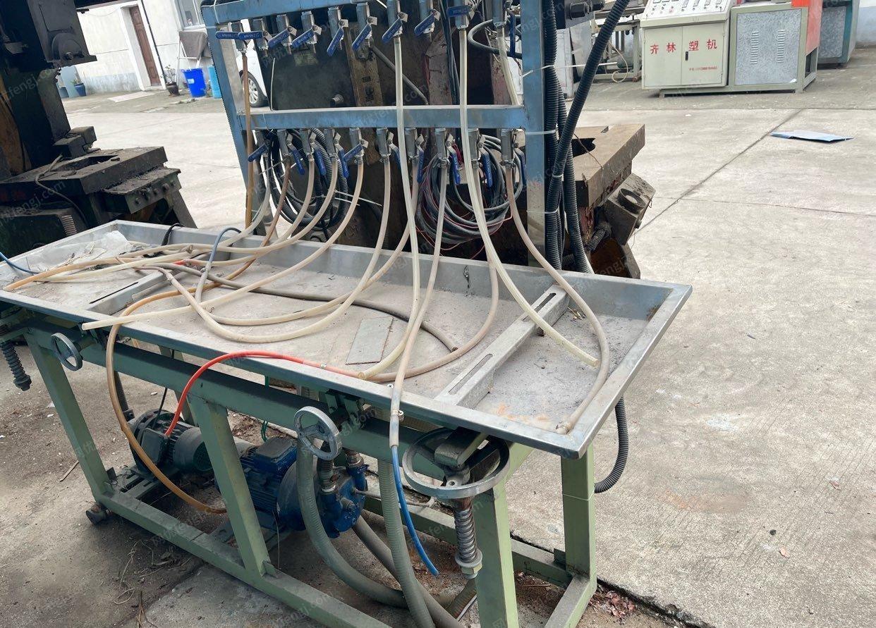 江苏苏州出售九成新塑料pvc单螺杆挤出机，切割机、牵引机、定型台