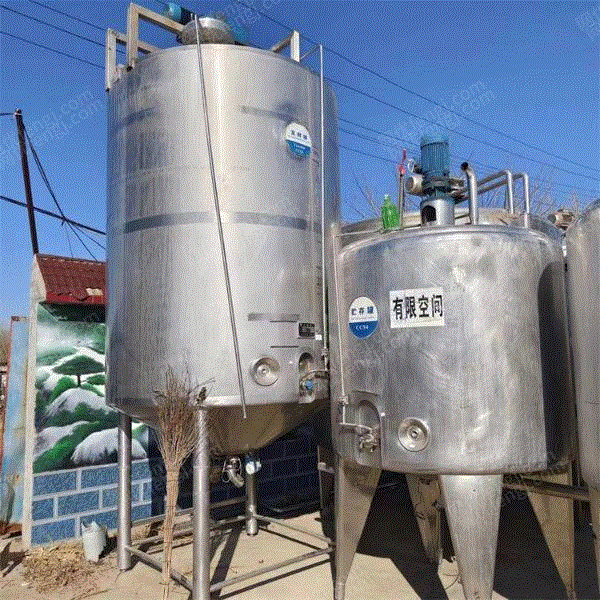 出售二手双层保温储罐 液体发酵罐 白钢储存罐 卧式不锈钢地埋罐 二手储运设备出售