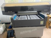 印刷厂处理UV平板打印机1台：定制款90*60打印幅面，机身加高25CM