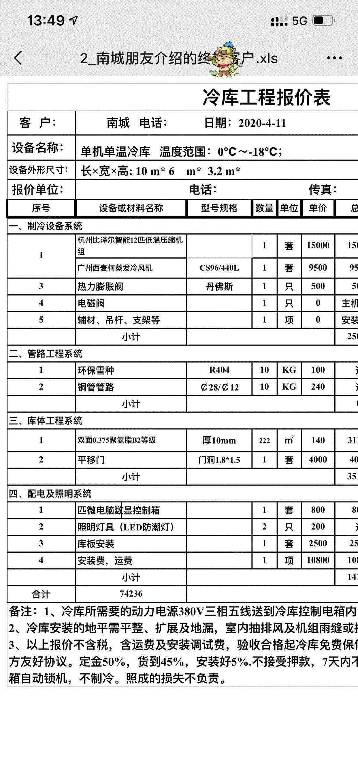二手冷庫轉讓