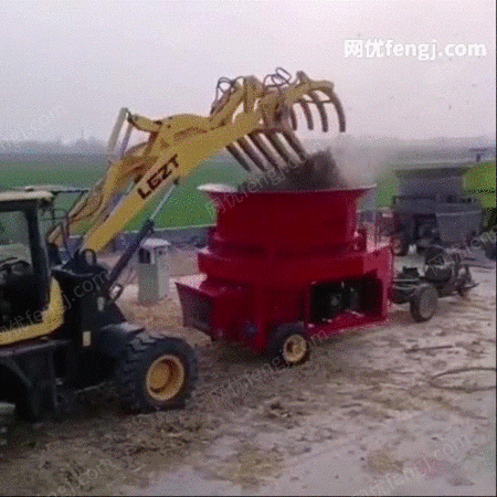 全自动大型圆盘粉碎机#玉米秸秆破碎机