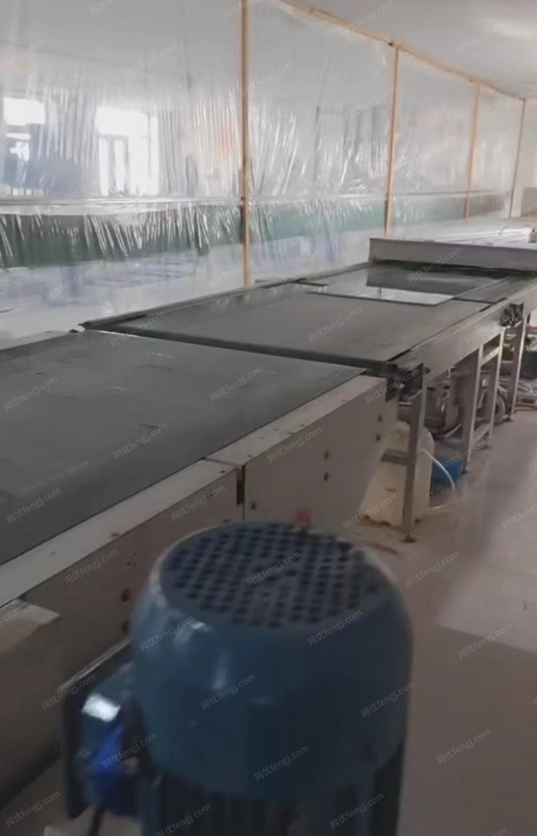 黑龙江哈尔滨转让uv淋涂滚涂固化设备流水线，24米长1.3米宽