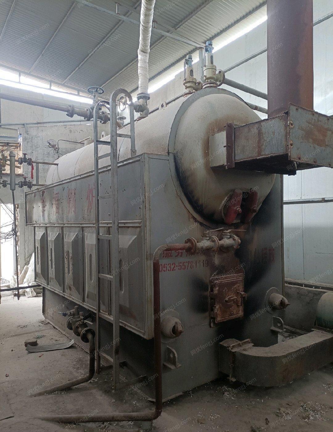 山东烟台扇贝加工流水线出售，不锈钢材质的、16年1吨燃煤/生物质锅炉2台