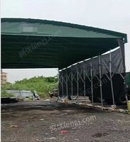 9成新伸缩棚推拉雨棚出售，尺寸：15米长，10米宽，4米高