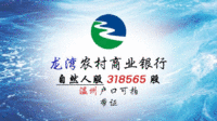 
浙江龙湾农村商业银行自然人股权318565股带证转让处理招标