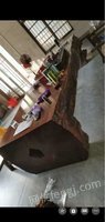 海南东方出售进口甲木，原木茶台，七件套，长3.2米，宽1.2米，一张主座，一张长板