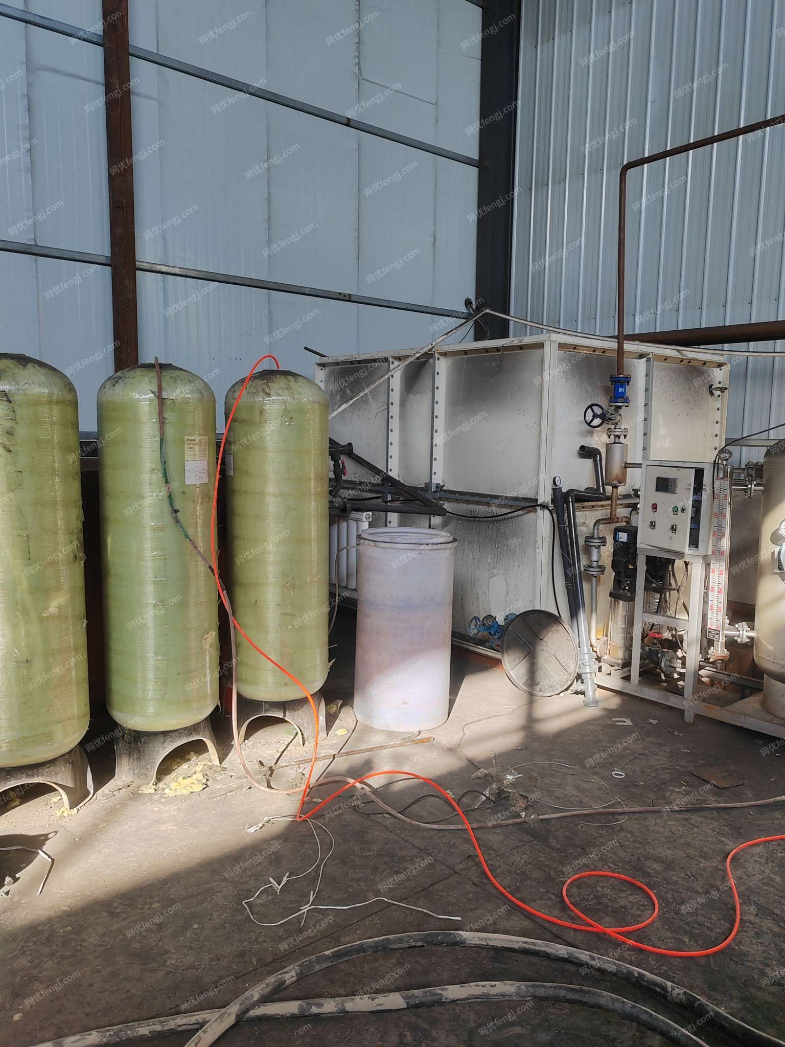 手续齐全四吨无锡生物质工业锅炉有水处理，冷凝水回收全包括