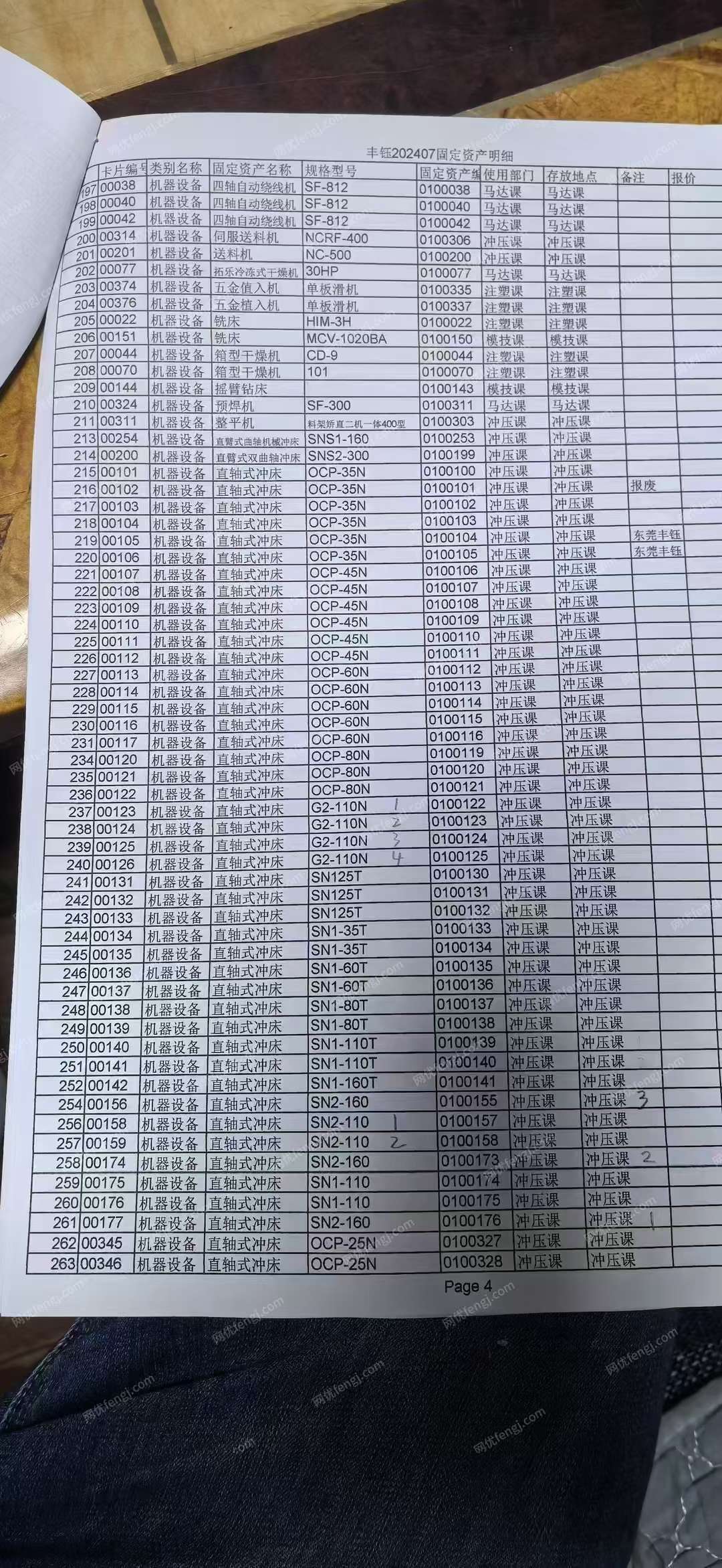 二手冲床出售