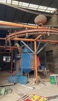 广东深圳处理悬链通过式抛丸机，进料口1.2米宽，2.5米高，8个7.5千瓦抛头