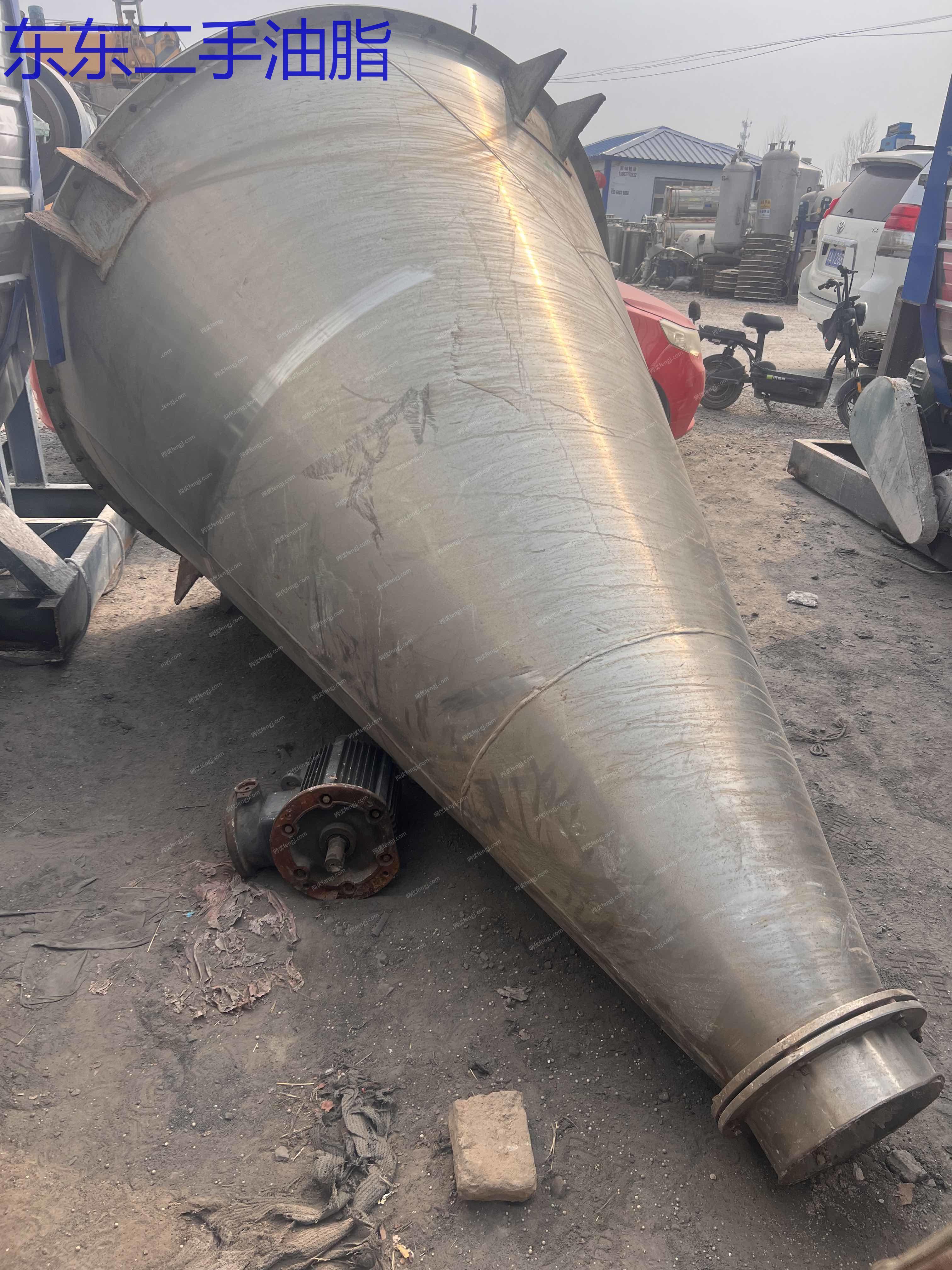 现货库存转让3立方双螺旋混合机 二手锥形混合机 全不锈钢混合机