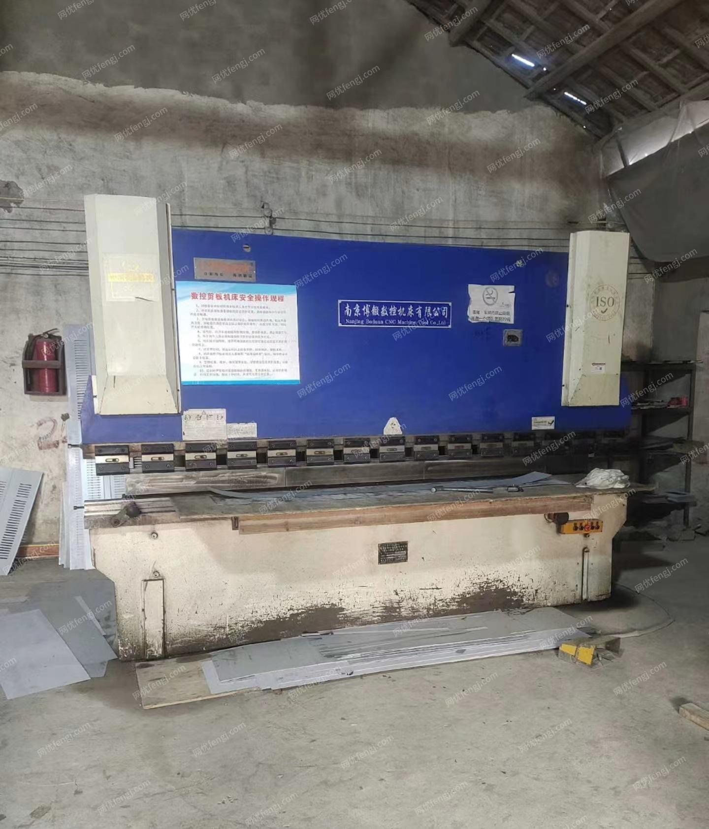 安徽宣城工厂出售剪板机、折弯机、冲床（预计5-6月份处理）
