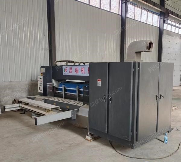 河北沧州出售一套纸箱加工设备淏瑞2800型三色水墨印刷开槽机