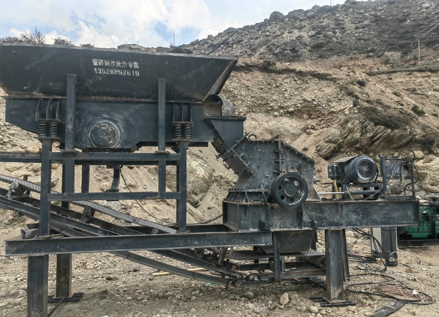 西藏日喀则处理时产28立方制砂机带55kw电机，分砂机等1套