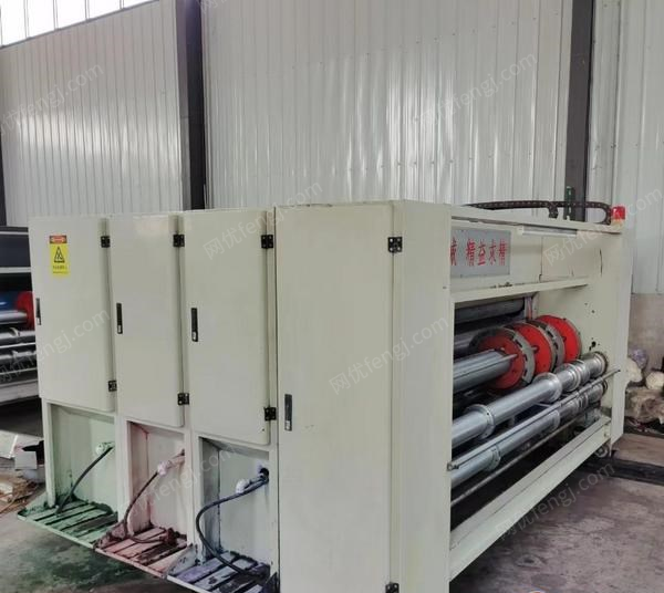 河北沧州出售一台二手纸箱印刷开槽机2600型-400三色印刷开槽机机械