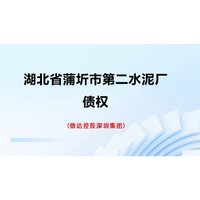 湖北省蒲圻市第二水泥厂的债权招标公告