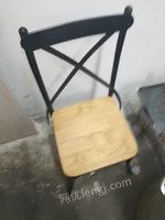 复古饭店餐椅铁艺实木椅子出售