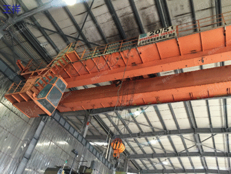 急售二手桥式行车起重机20吨19.5米跨度08年上海产