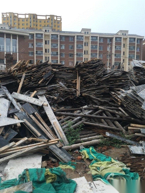 高价回收工地废旧模板木方废旧钢材